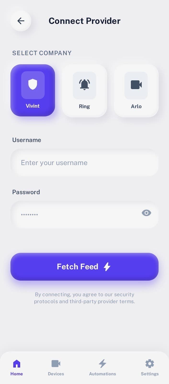 StellarVision connecting to your camera provider